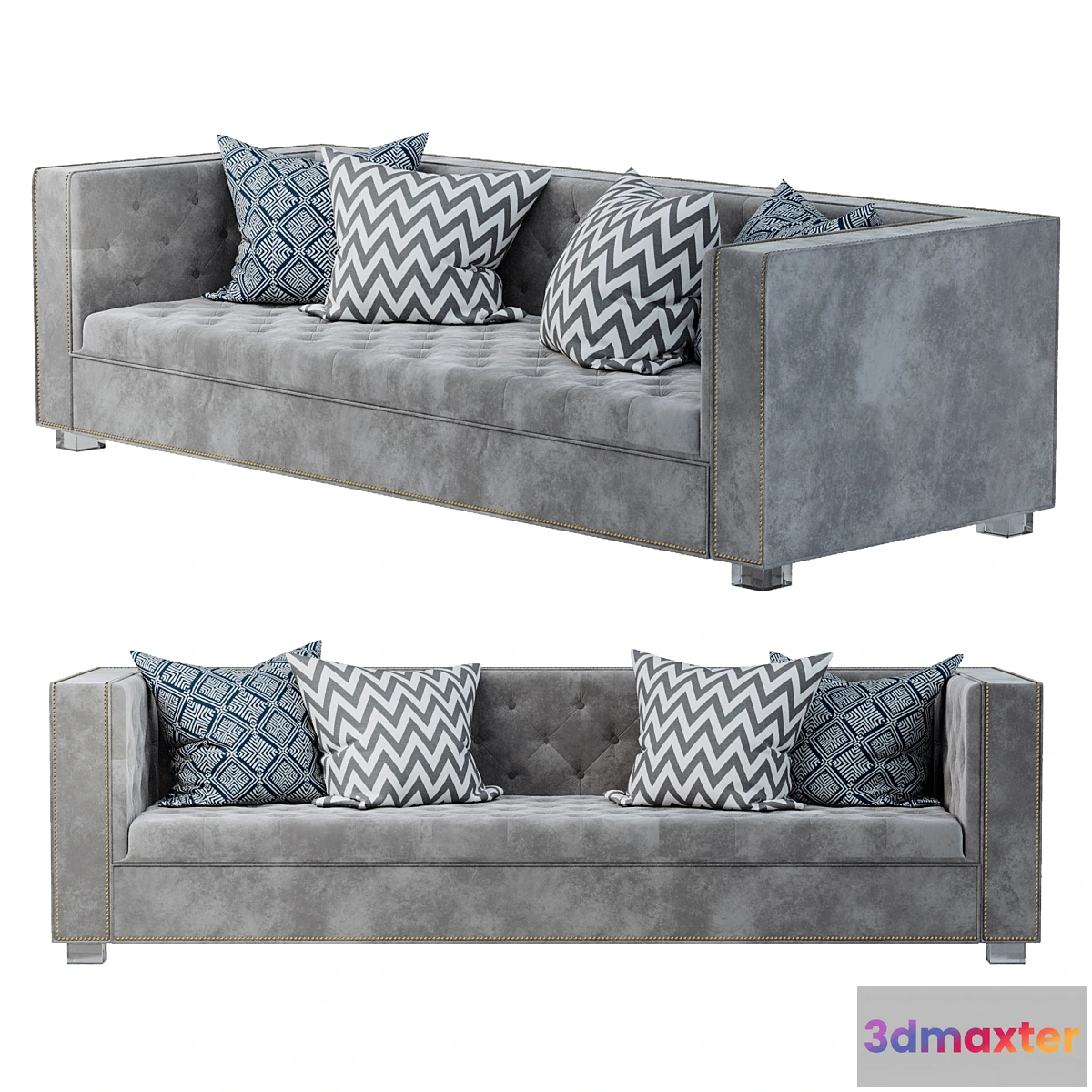 1464520 - Lola sofa in velvet 3D Max