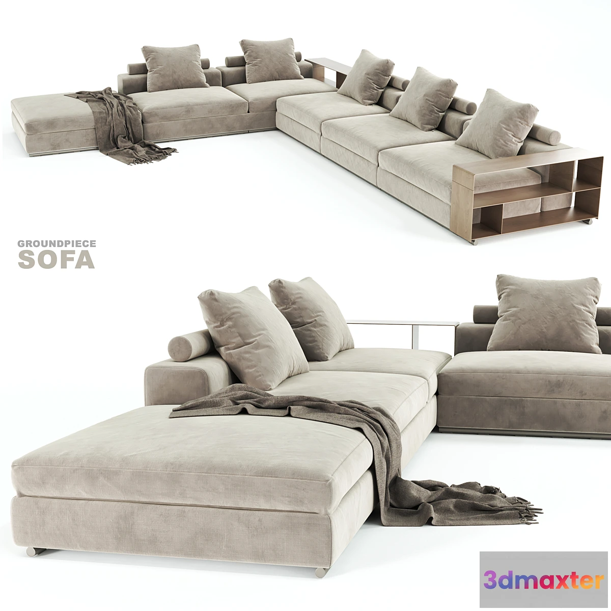 1464698 - Flexform Sectional Sofa 3D Max