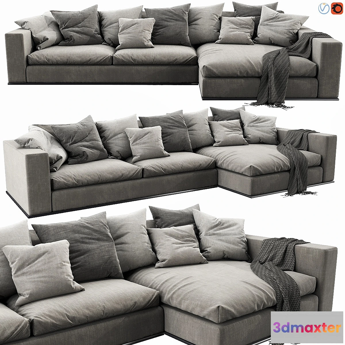 1465478 - Minotti Hamilton Chaise Lounge 3D Max