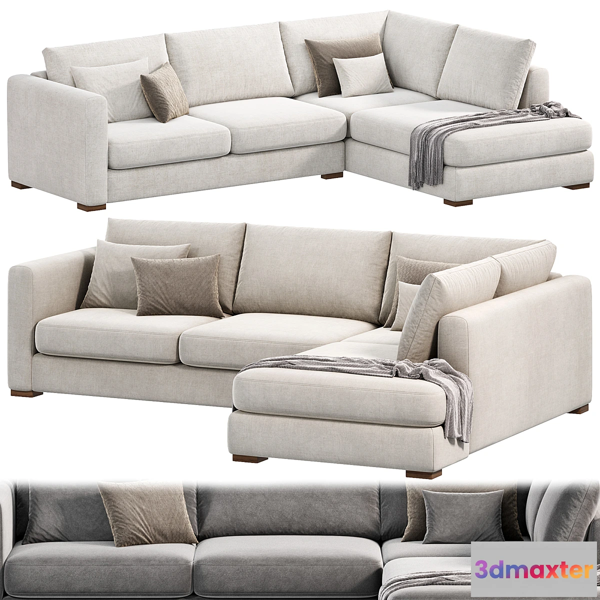 1465492 - Blake Large Open End Corner Sofa by loomloft sofas 3D Max