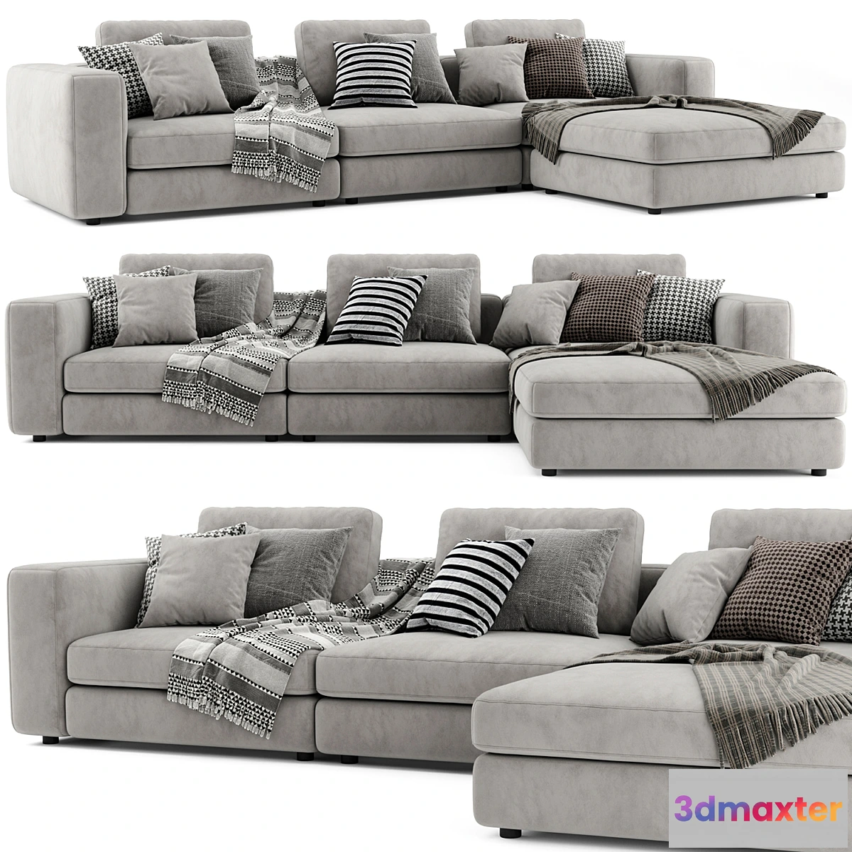 1465638 - Blanche soho chaise longue sofa 3D Max