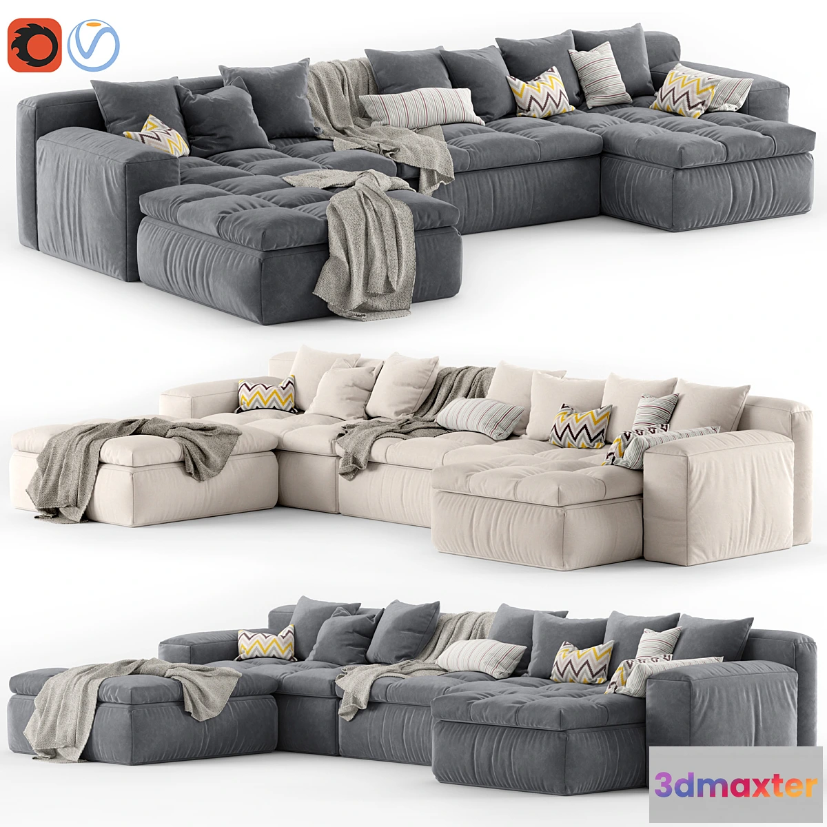 1466636 - Sofa Arflex Nap 3D Max