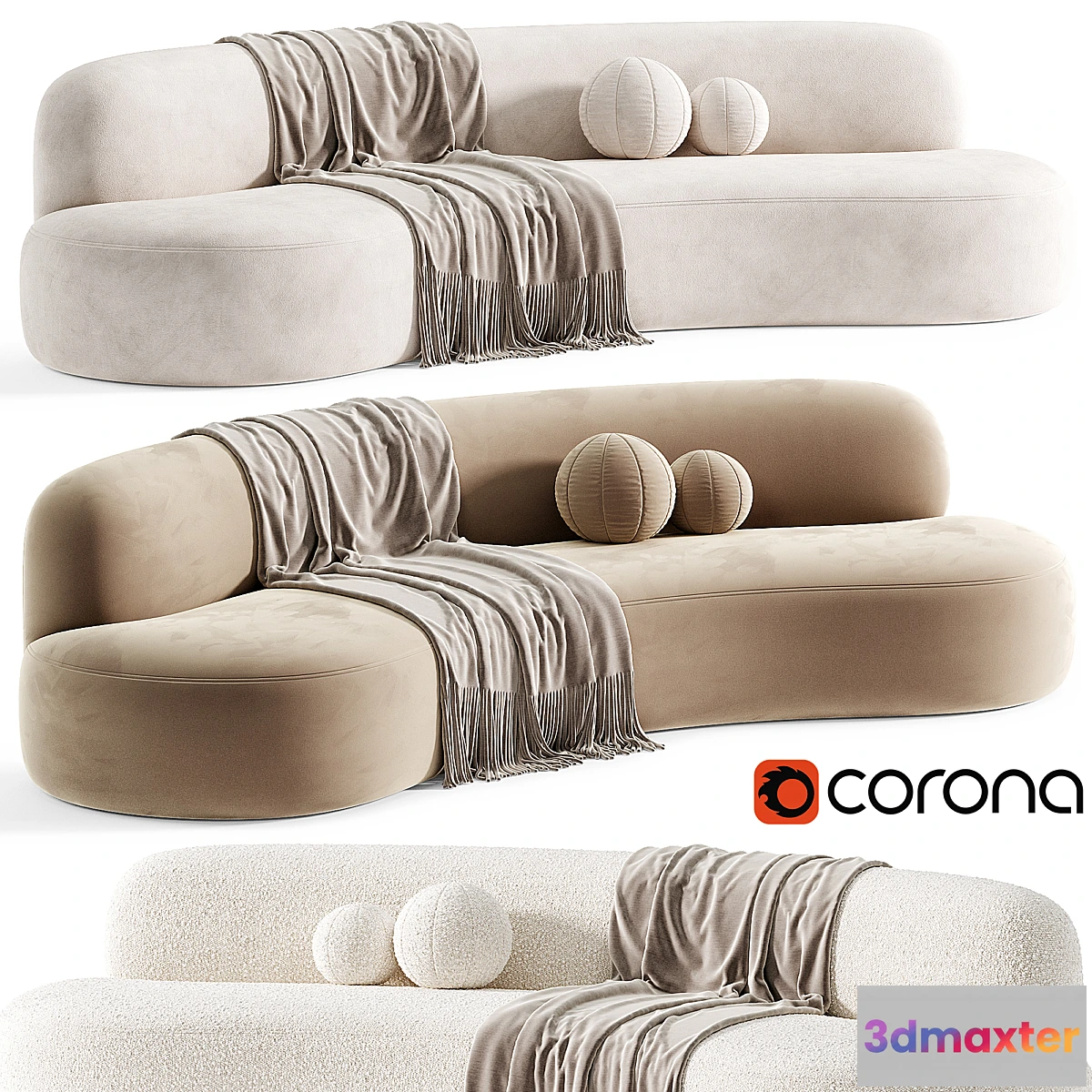 1467322 - Canapé 280 Sofa modern By PIERRE AUGUSTIN ROSE 3D Max