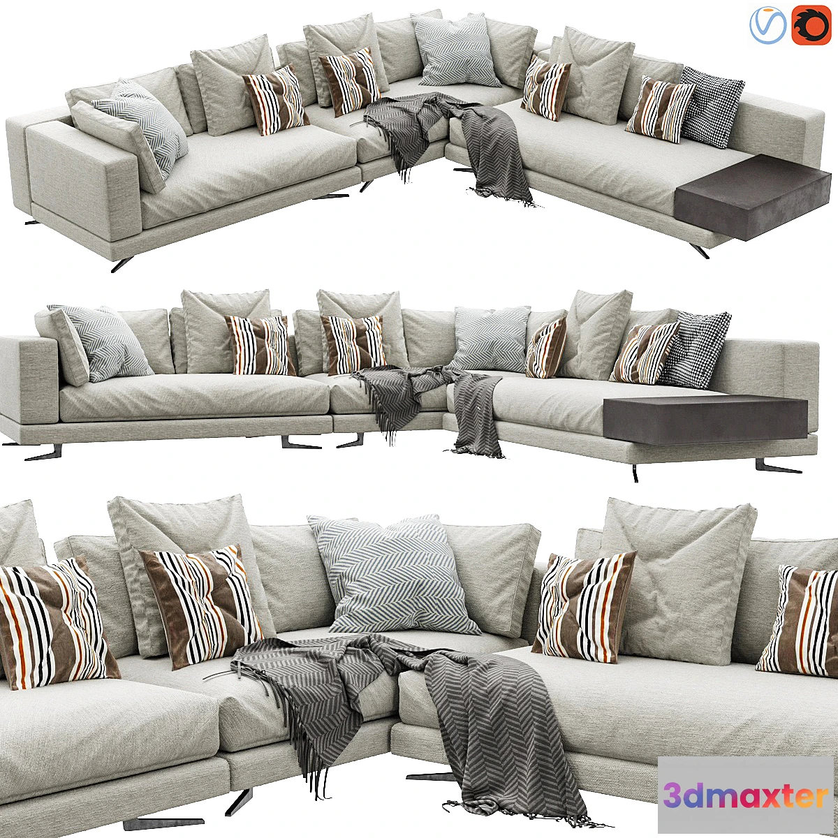 1468830 - Minotti White Arrangement 06 3D Max