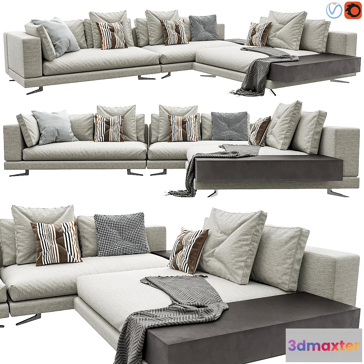 1469228 - Minotti White Arrangement 09 3D Max