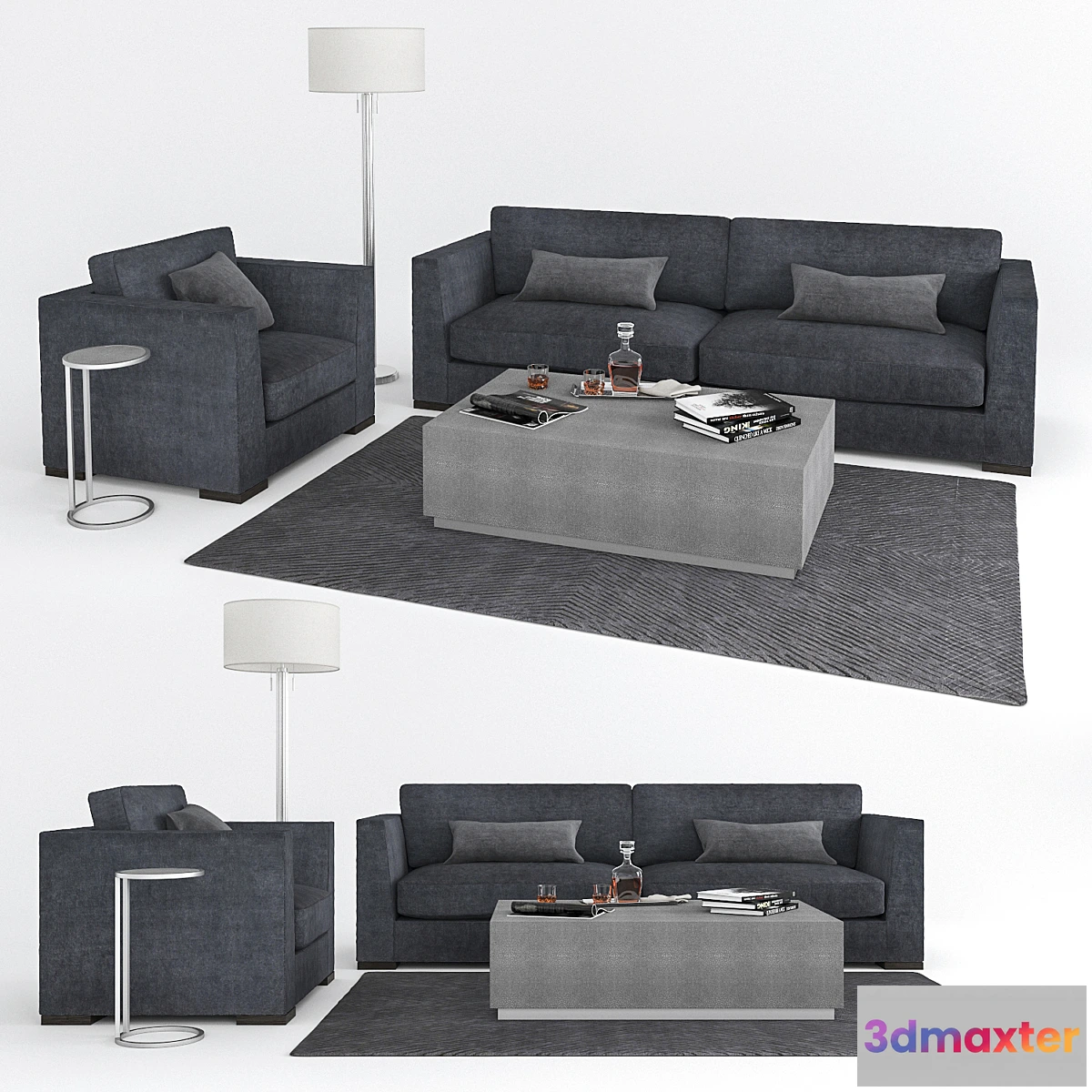 1470198 - Restoration Hardware set 3D Max