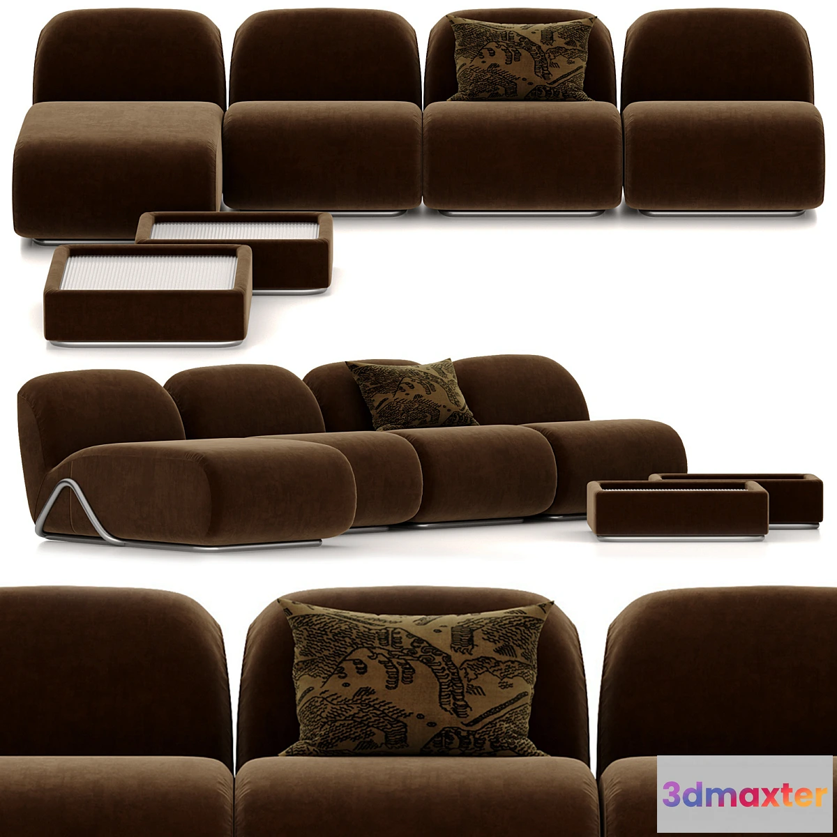 1472458 - TACCHINI VICTORIA MODULAR SOFA 4 PLACES 3D Max