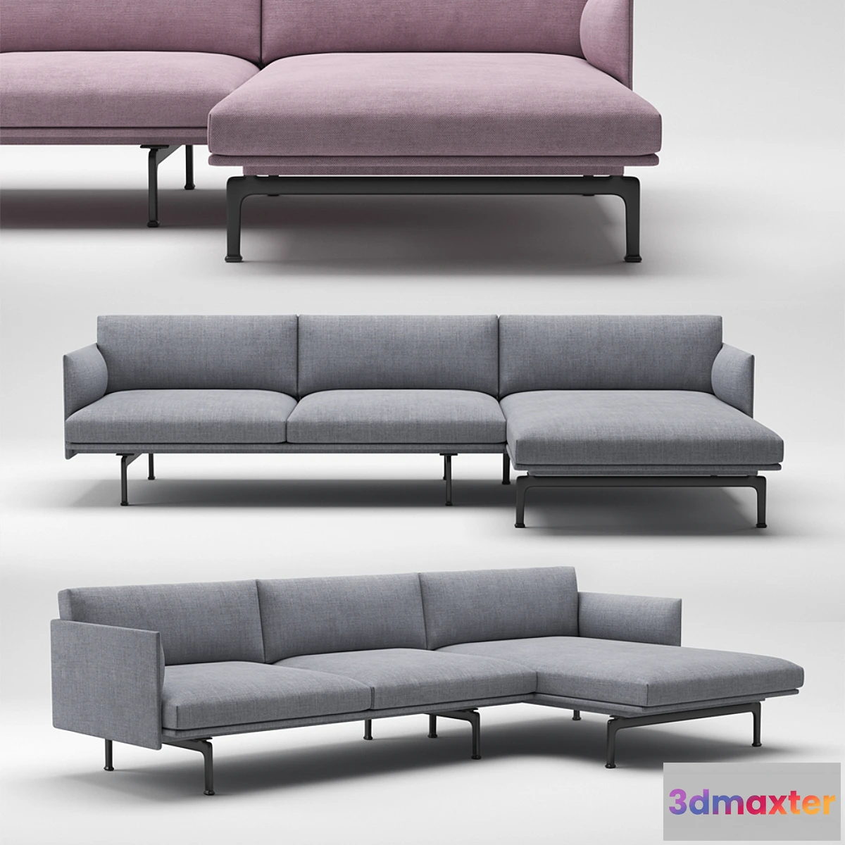 1474122 - Muuto outline chaise longue 3D Max