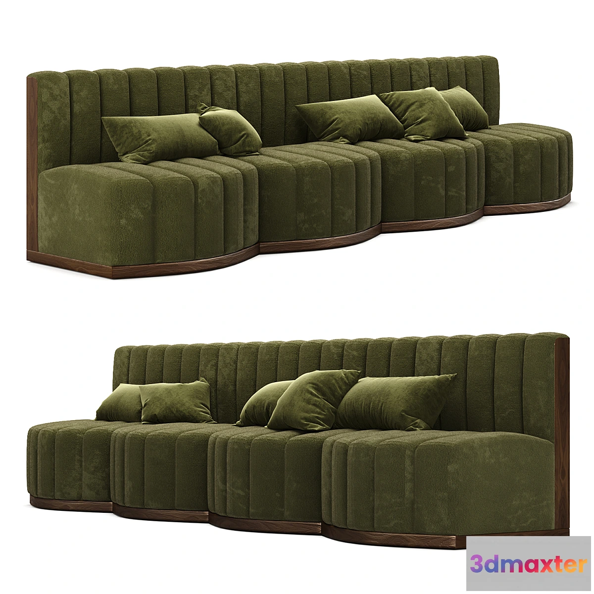 1474304 - Restaurant Sofa Eichholtz Green Modular 3D Max