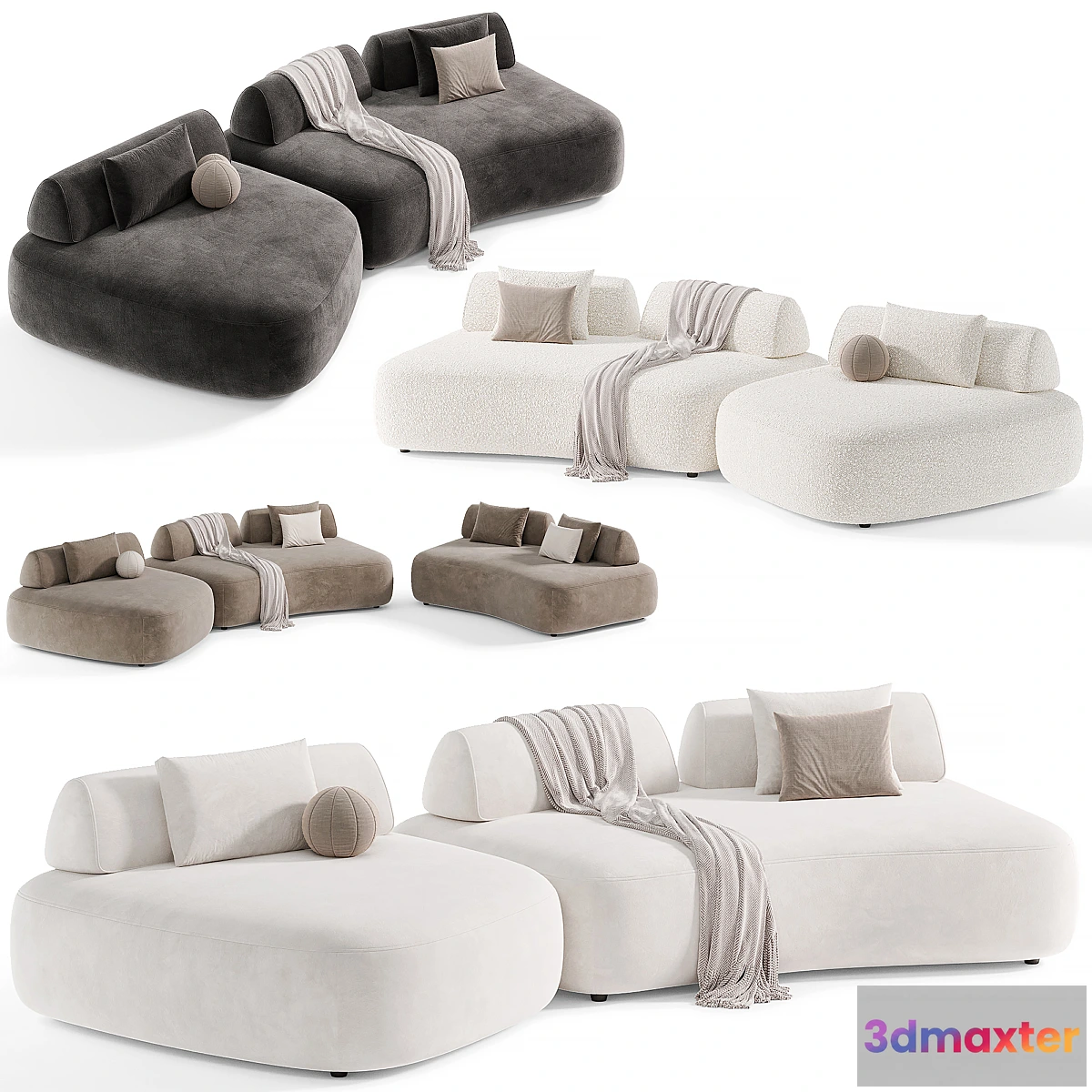 1474896 - Sofa Residenza Modern Modular Sofa By Eichholtz 3D Max