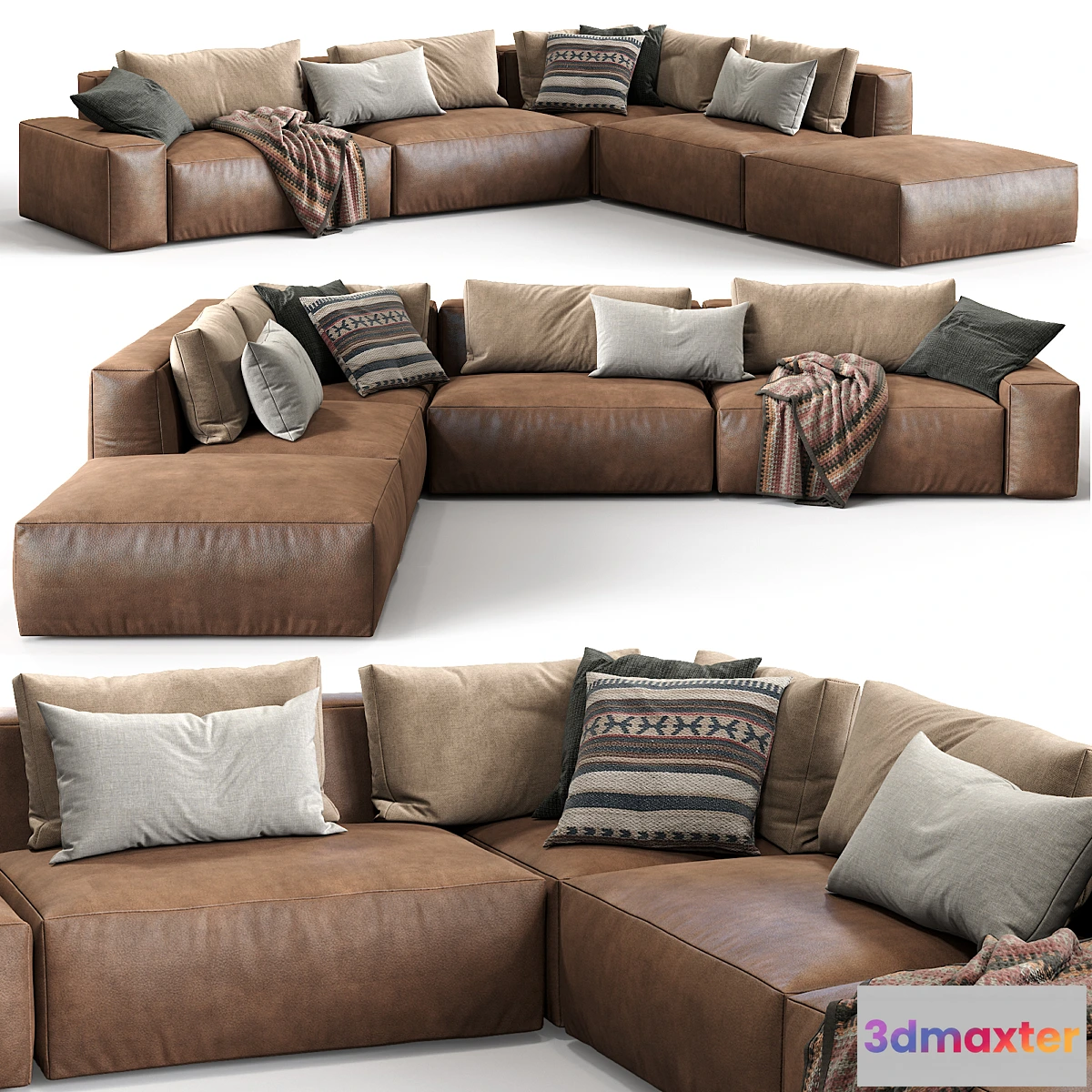 1476000 - Jesse Leather sofa Daniel (composition 5) 3D Max