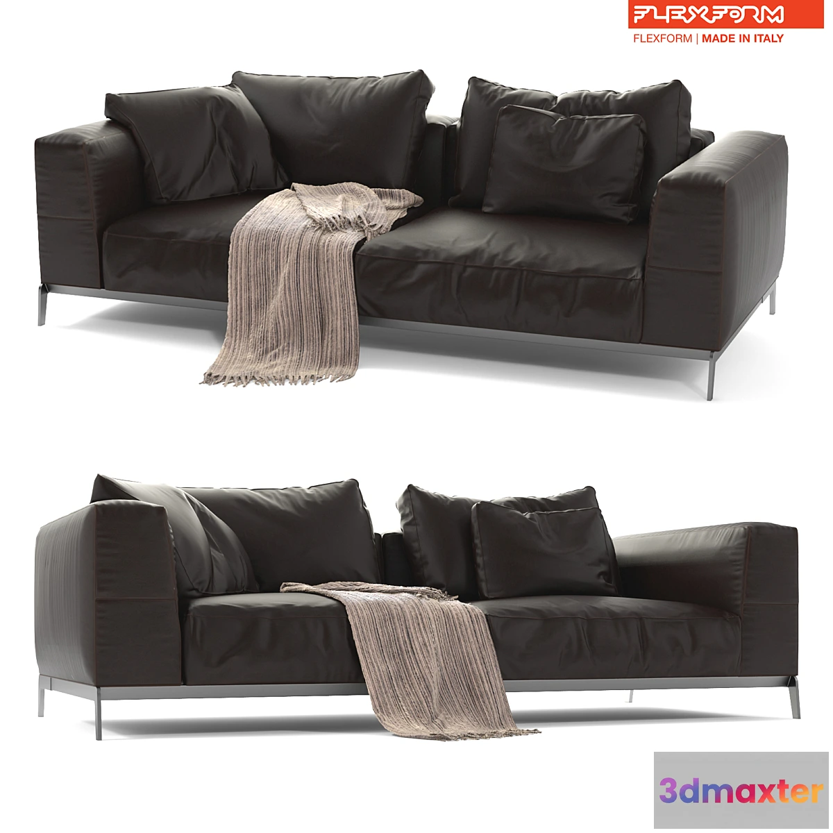 1476488 - Flexform Leather Sofa Ettore 3D Max