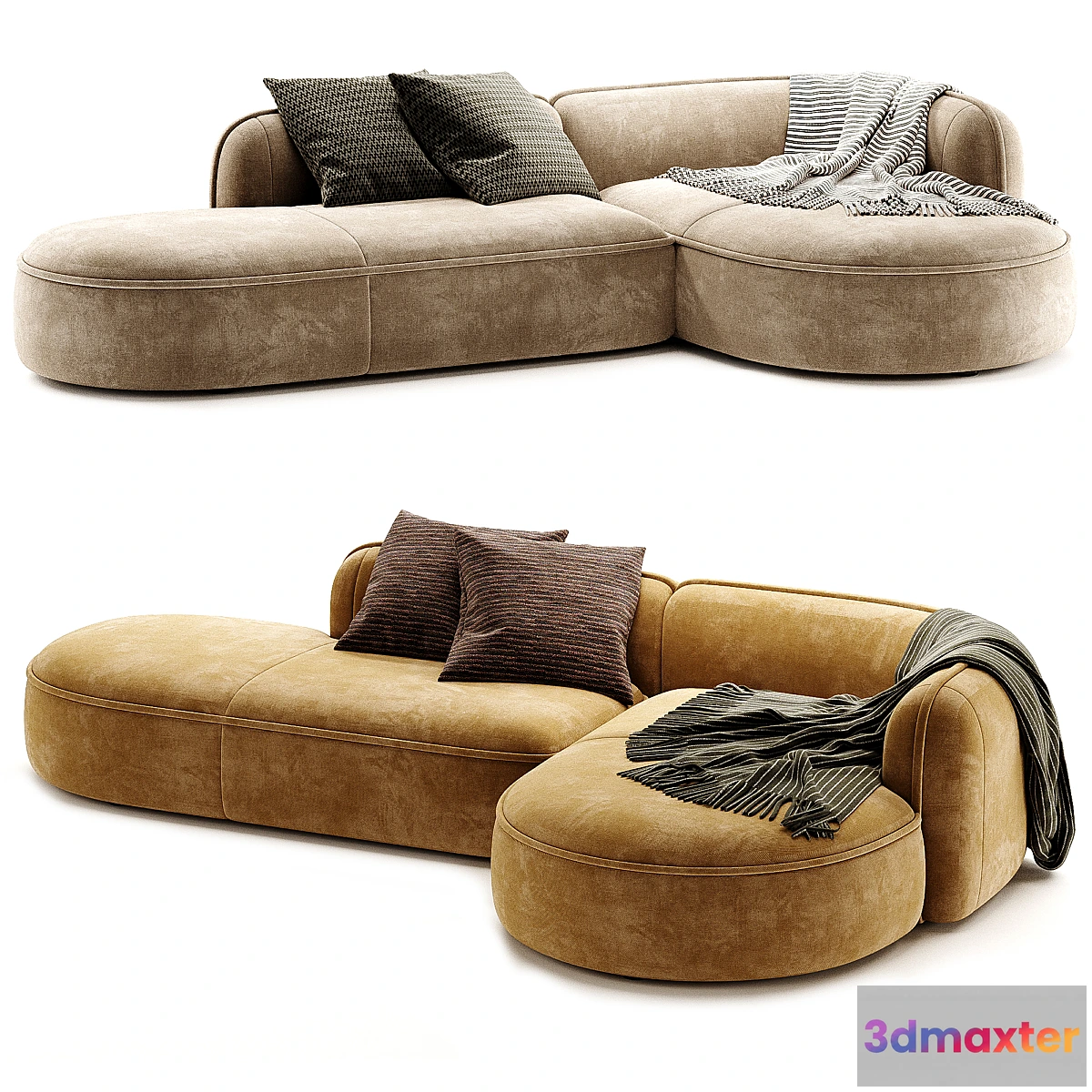 1476722 - Luzaro Royalty Sectional Sofa 3D Max