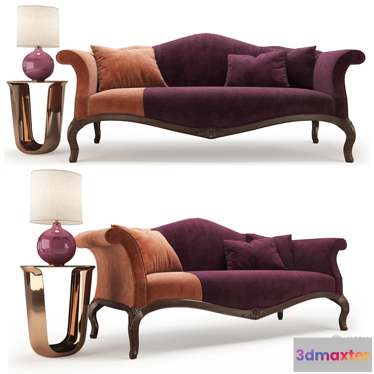 1477528 - Baker King George III Setee 3D Max