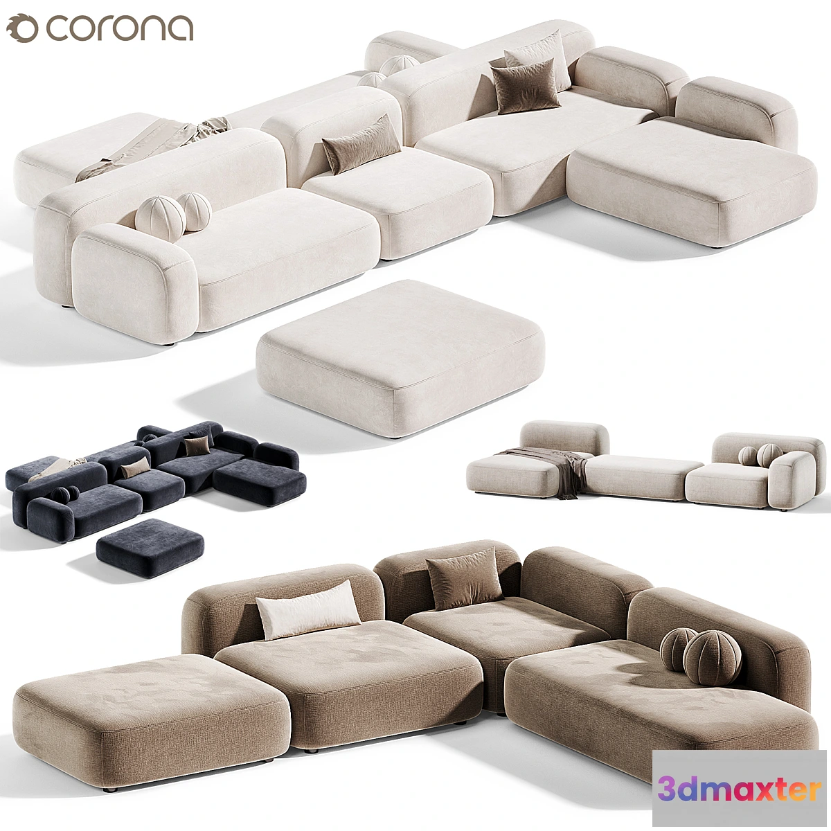 1478010 - Ribble 3 Sofa Set By Divan Ribble-3 Modular sofa 3D Max