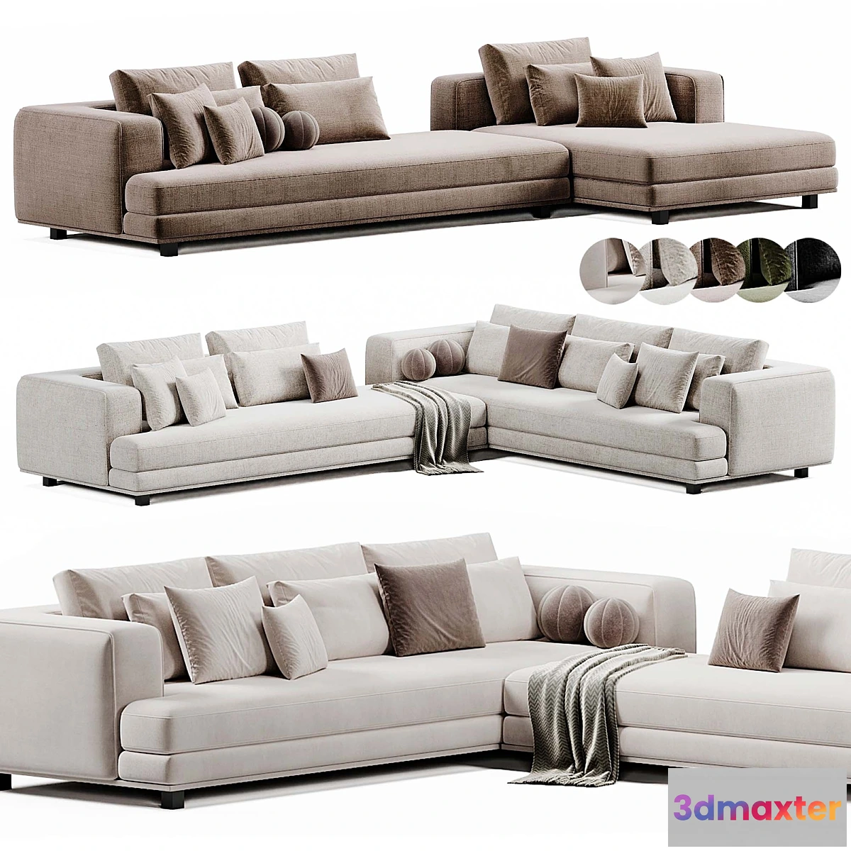 1478090 - Arbiter Sofa By Maxalto  Sofa 3D Max