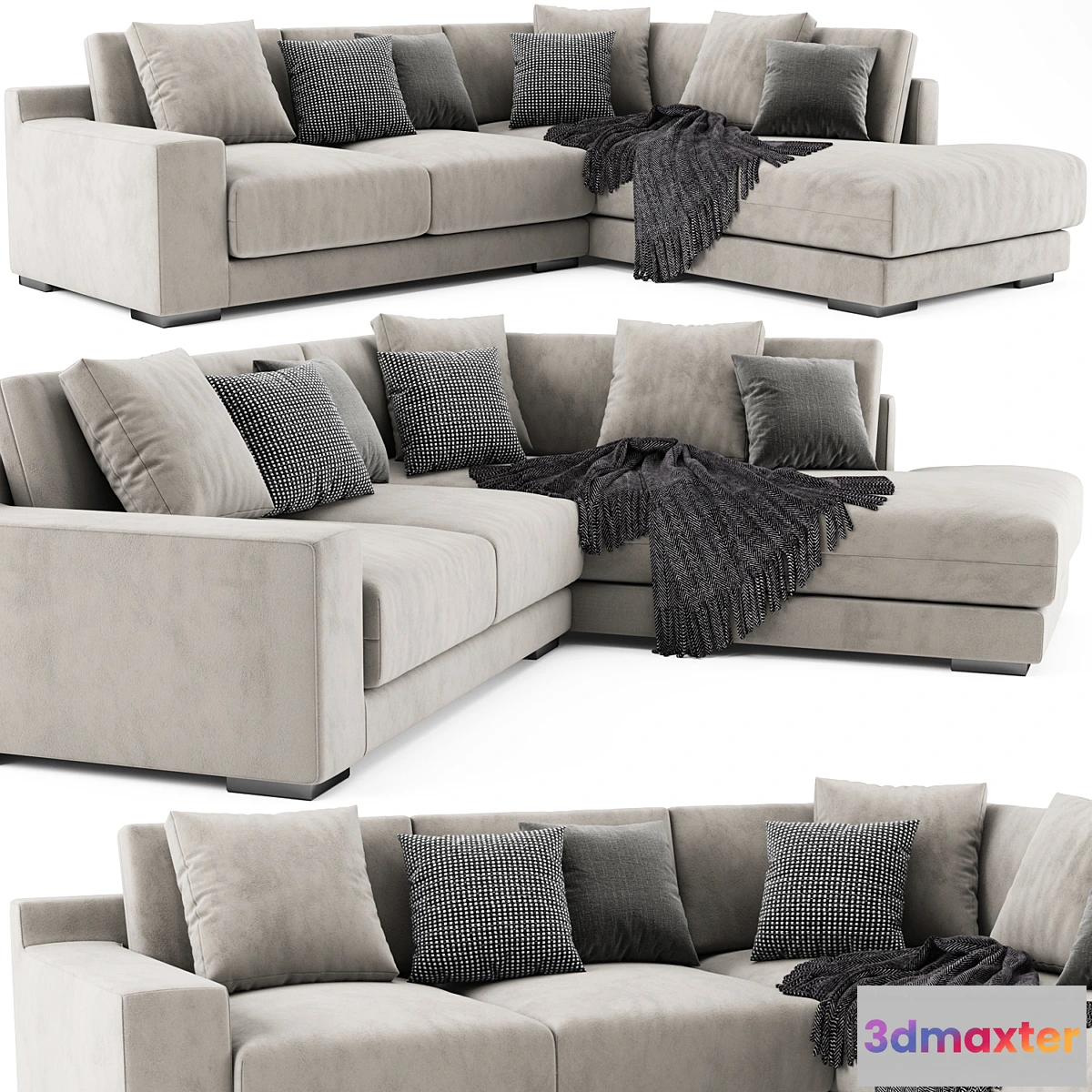 1478554 - West Elm Dalton Terminal Chaise 3D Max