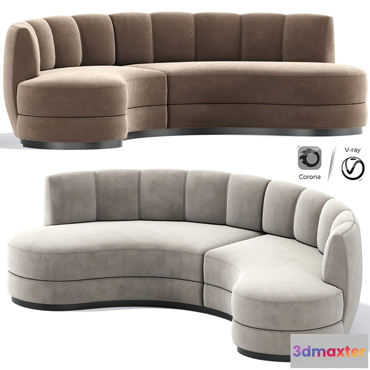 1478948 - Contemporary curved velvet sofa 1stdibs 3D Max