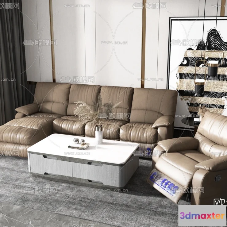 1535814 - FURNITURE - SOFA - 3D Model For Interior Design - 11077 3D Max
