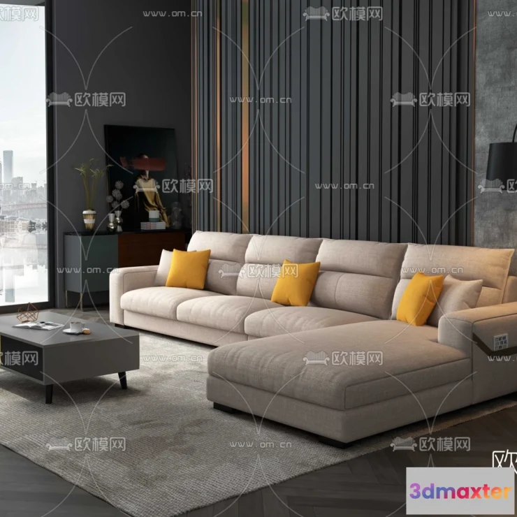 1535824 - FURNITURE - SOFA - 3D Model For Interior Design - 11082 3D Max