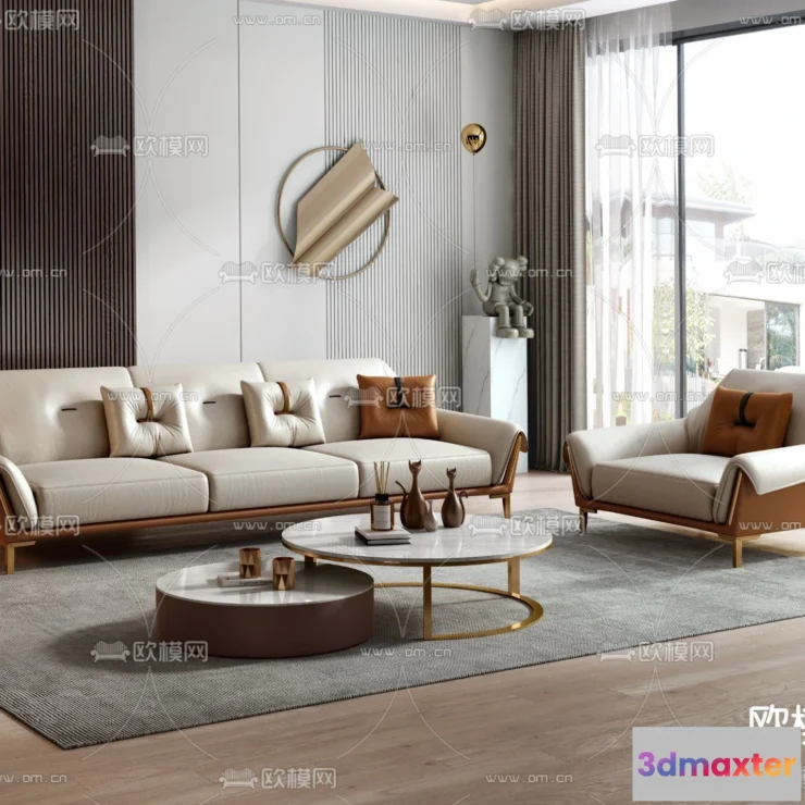 1535874 - FURNITURE - SOFA - 3D Model For Interior Design - 11107 3D Max
