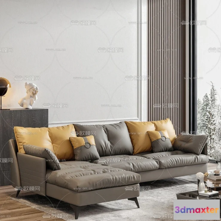 1535920 - FURNITURE - SOFA - 3D Model For Interior Design - 11130 3D Max