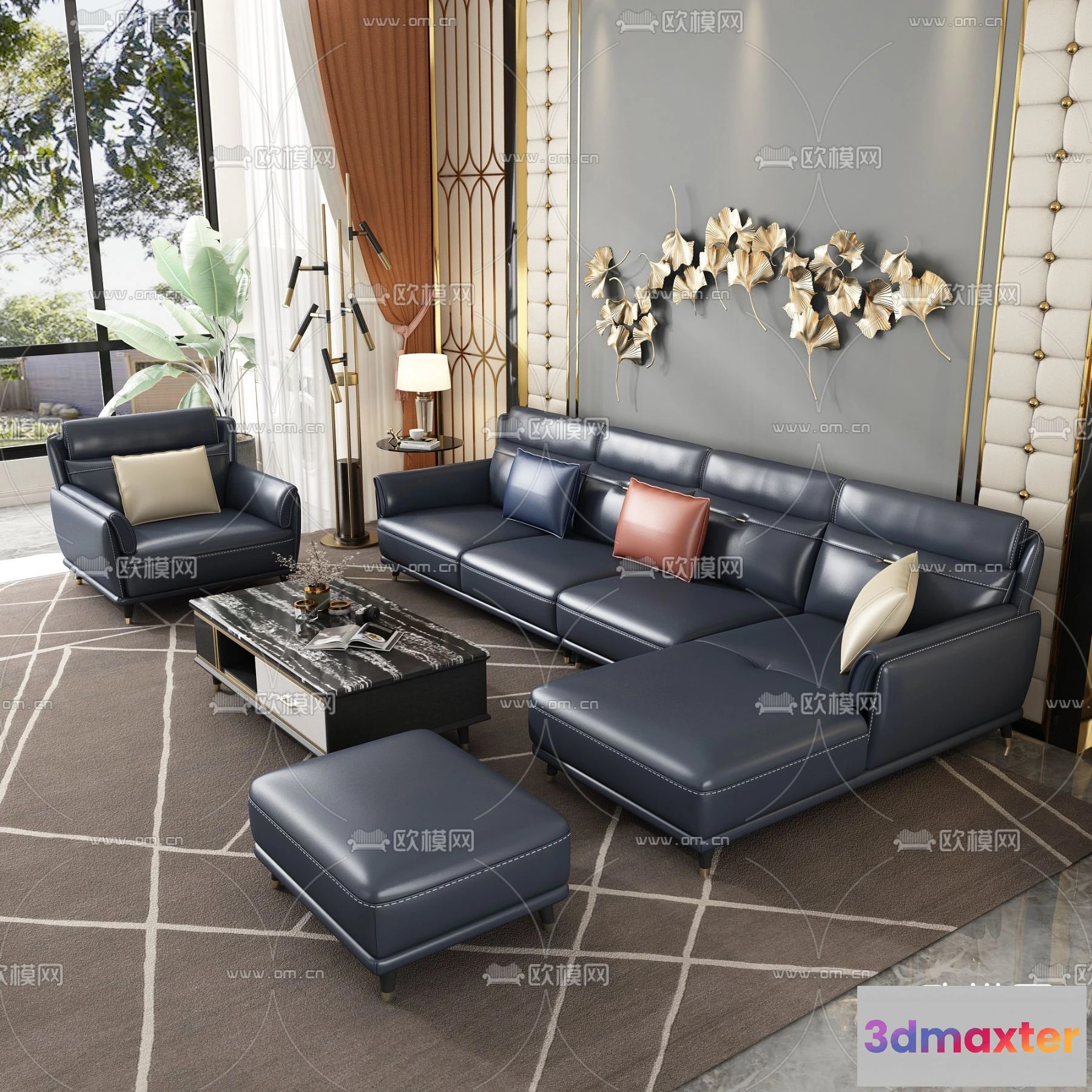1535942 - FURNITURE - SOFA - 3D Model For Interior Design - 11141 3D Max
