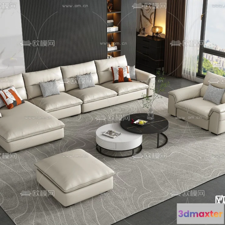 1535976 - FURNITURE - SOFA - 3D Model For Interior Design - 11158 3D Max