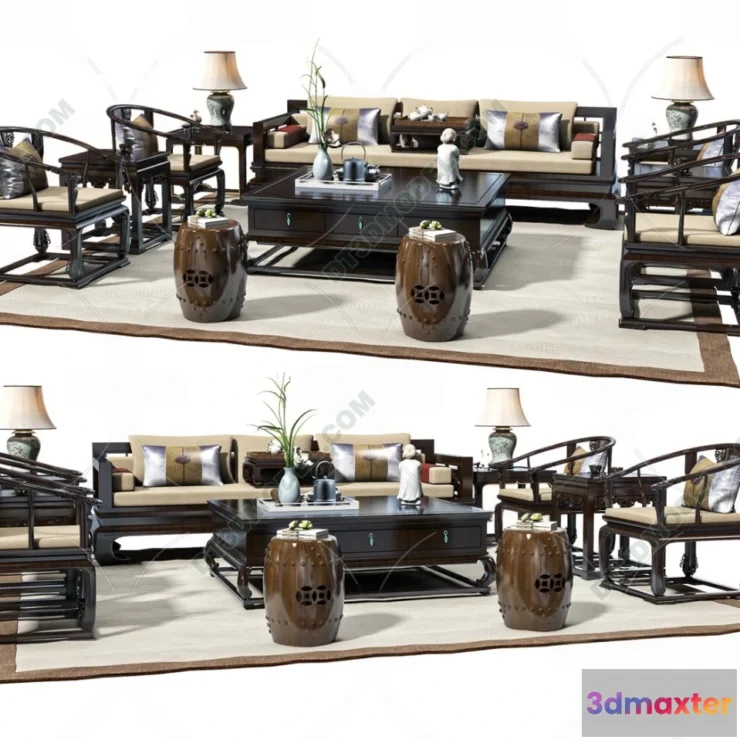 1536002 - FURNITURE - SOFA - 3D Model For Interior Design - 11171 3D Max