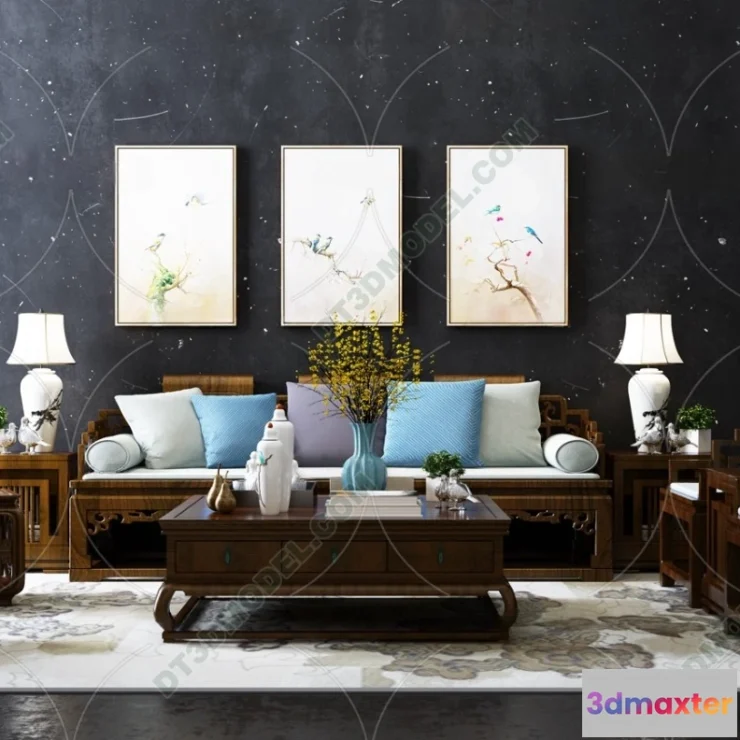 1536008 - FURNITURE - SOFA - 3D Model For Interior Design - 11174 3D Max