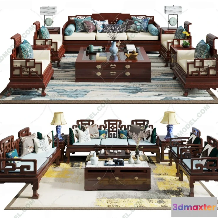 1536010 - FURNITURE - SOFA - 3D Model For Interior Design - 11175 3D Max