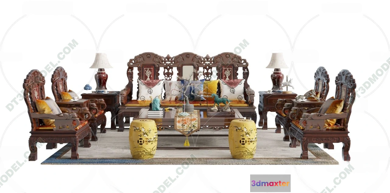 1536056 - FURNITURE - SOFA - 3D Model For Interior Design - 11198 3D Max