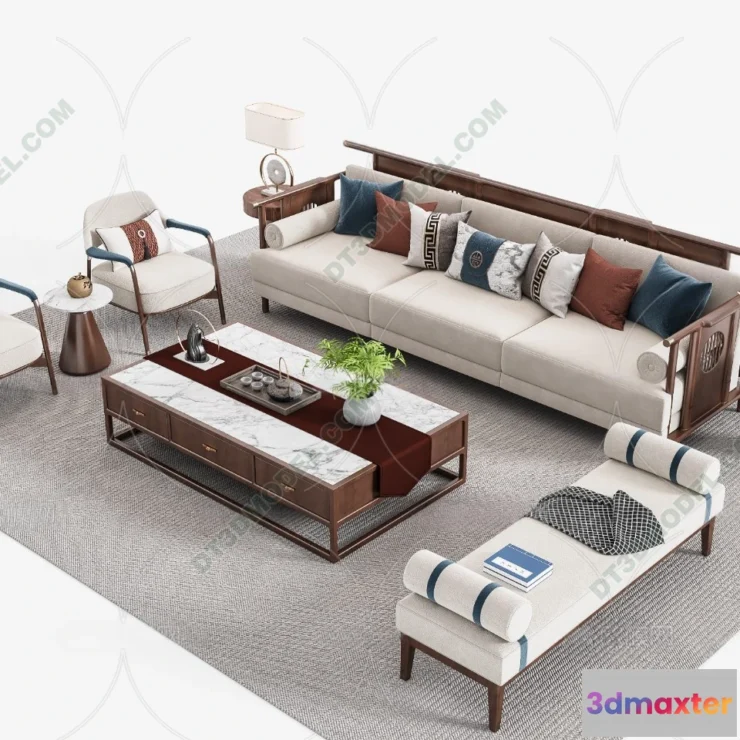 1536130 - FURNITURE - SOFA - 3D Model For Interior Design - 11235 3D Max