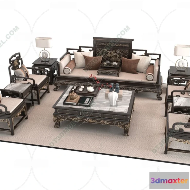 1536140 - FURNITURE - SOFA - 3D Model For Interior Design - 11240 3D Max