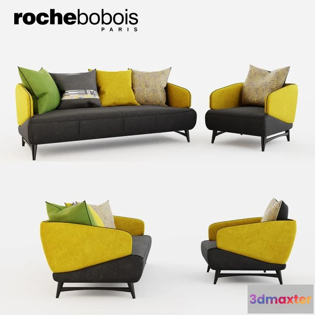 1538828 - Roche Bobois Aries seat sofa & armchair 3D Max