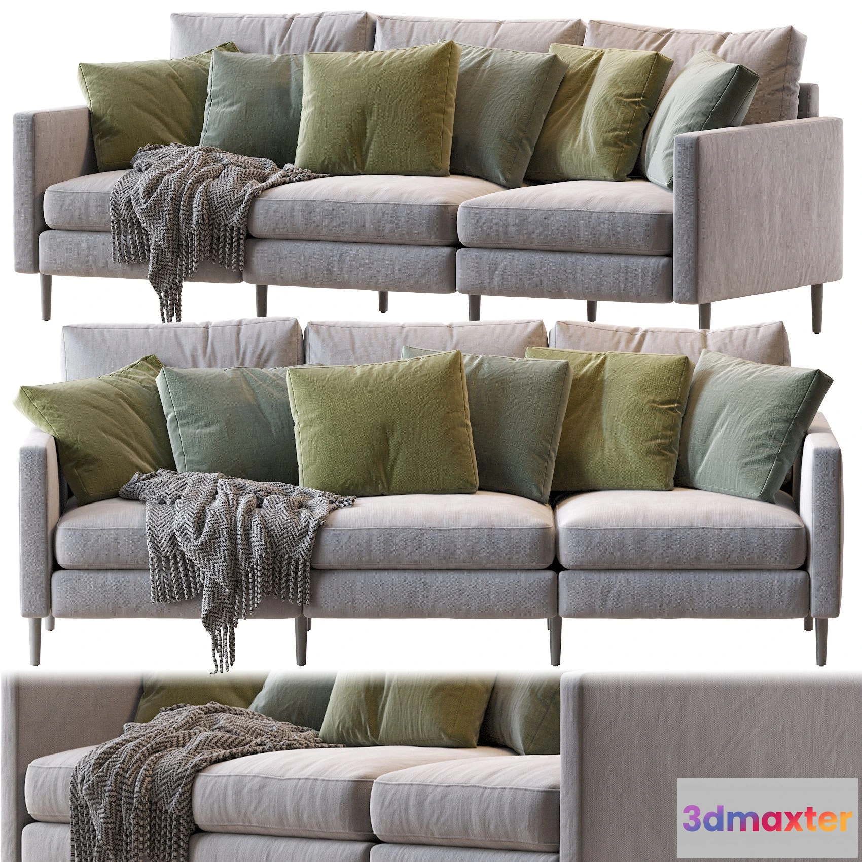 1538908 - 3-Seat Sofa Modular design 3D Max