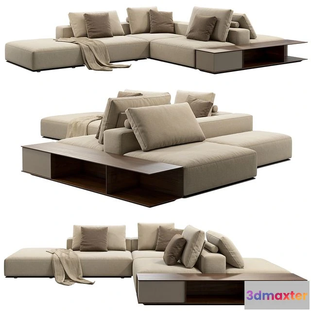 1539387 - Poliform Westside Sofa set 3 3D Max