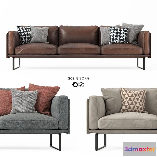 1539561 - 202 8 TRIPLET SOFA 3D Max