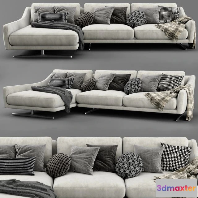 1539749 - Bonaldo skid chaise longue sofa 3D Max