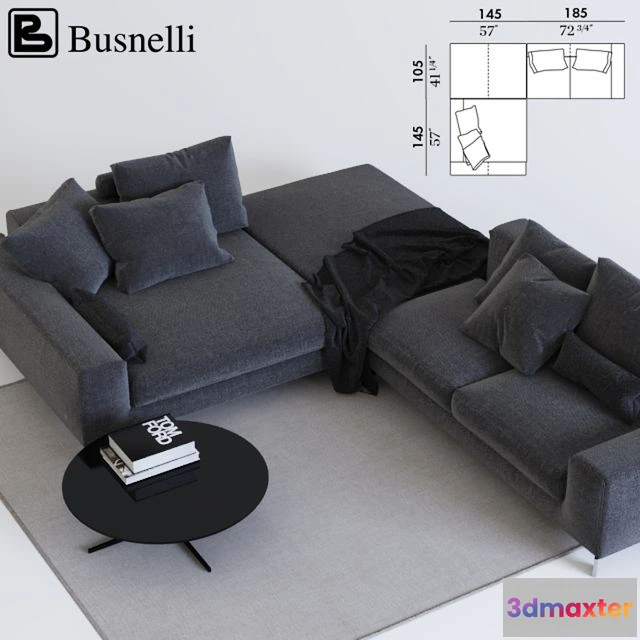 1540453 - Busnelli take it easy + coffee table 3D Max