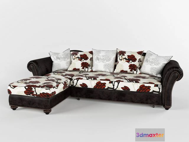 1540865 - Naples sofa with ottoman 3D Max