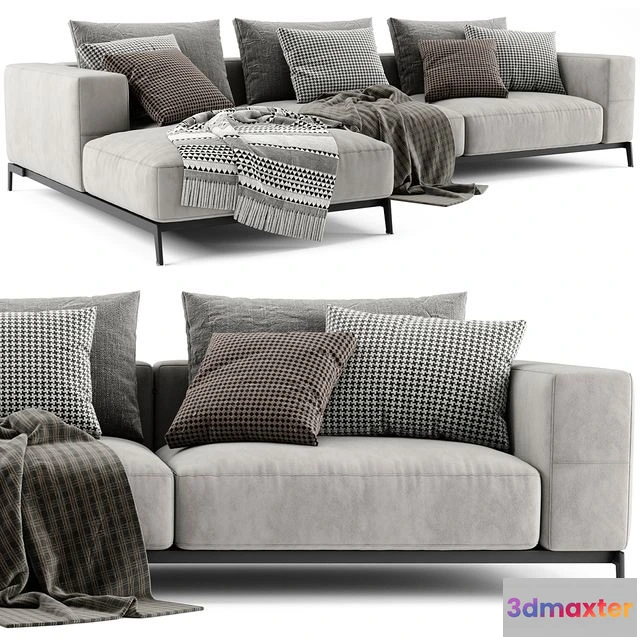 1542747 - Flexform Ettore Chaise Longue Sofa 3 3D Max