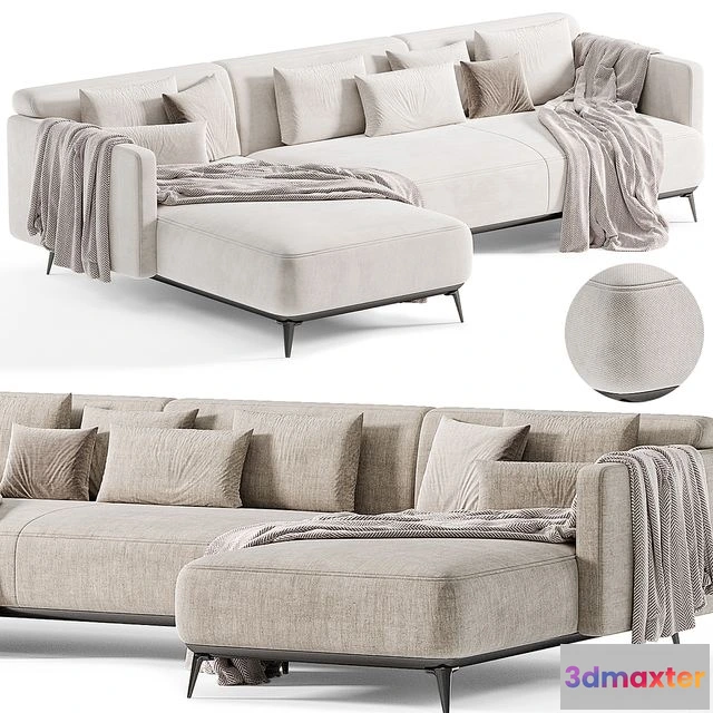 1543379 - SOFA MODENA WITH RECREATION MODULE By Boconcept 3D Max