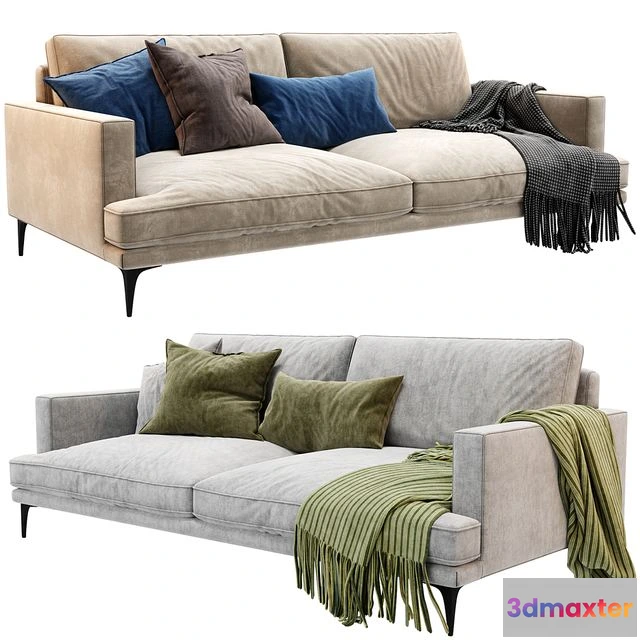 1543559 - West Elm Andes 2 Seats Sofa 3D Max