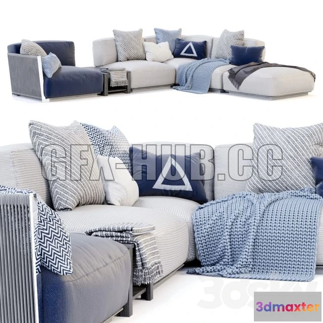 1543711 - Vulcano Flexform Outdoor Sofa 5 3D Max