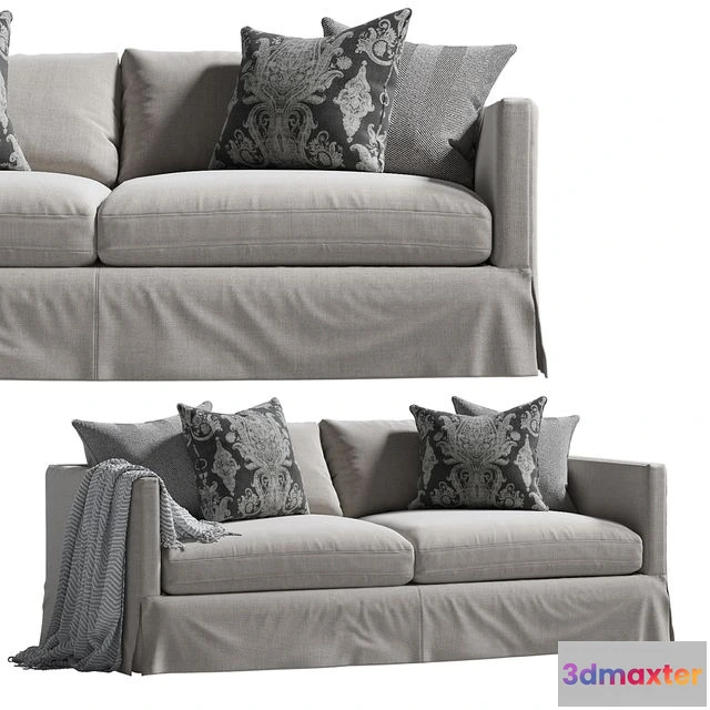 1545317 - Marina Slipcover Sofa Gray 3D Max