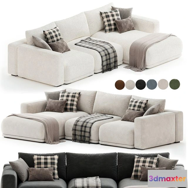 1545848 - Frances Three Seater Corner Sofa 3D Max
