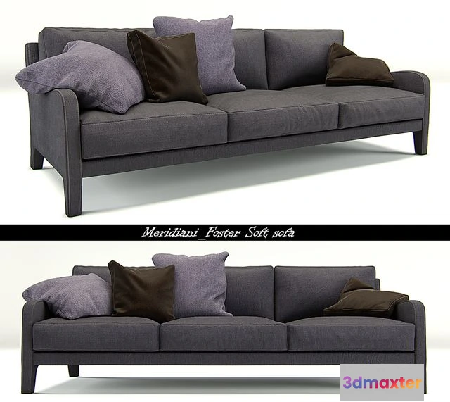 1547443 - Meridiani_Foster Soft sofa 3D Max