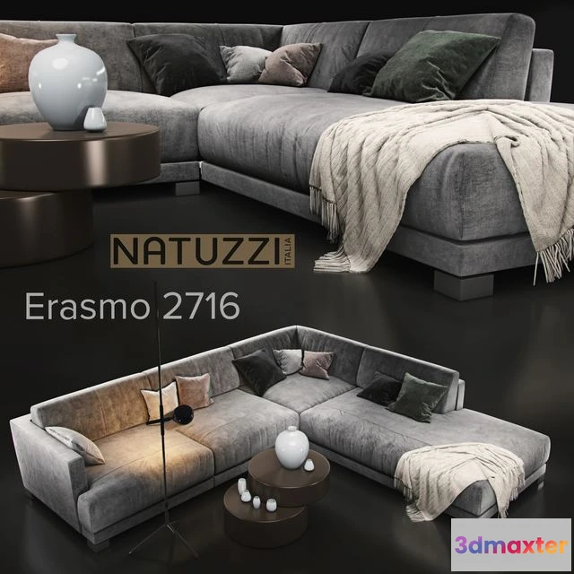 1547638 - Sofa natuzzi Erasmo 2716 3D Max