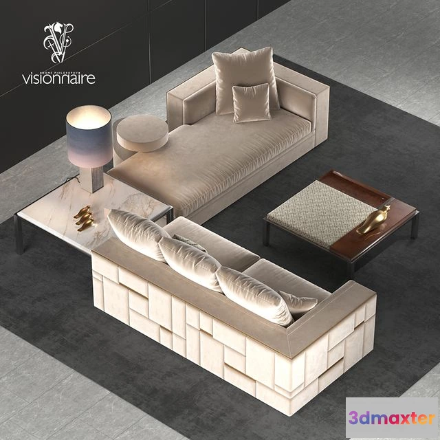 1547712 - Visionnaire Babylon sofa set 3D Max